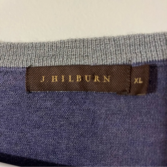 J. Hilburn Merino Cashmere V-neck Sweater in Purple size XL - Picture 3 of 7